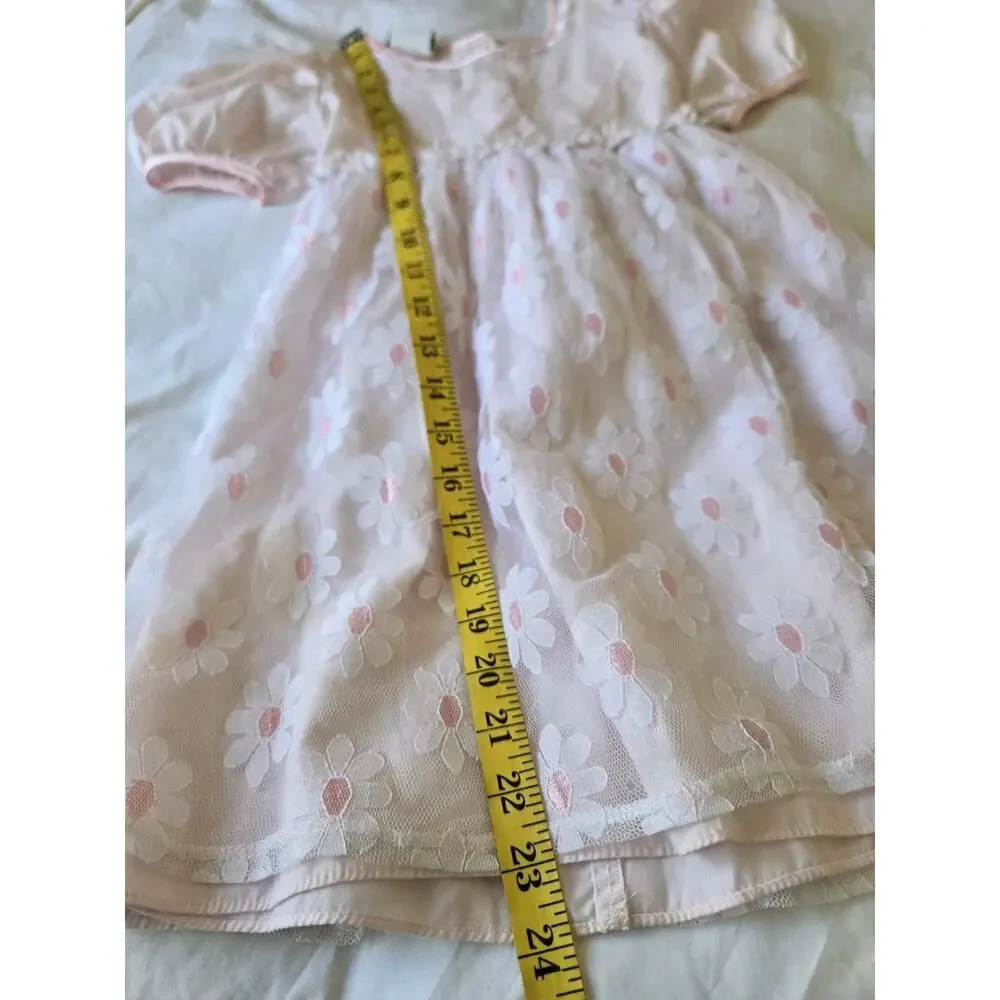 Vintage Jo Lene Pink Floral Lace Girls Dress Size 6x Tea Party Cottage Prairie - Picture 9 of 9